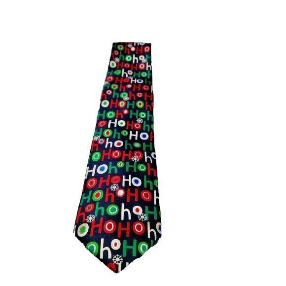 Hallmark Traditions Men's Holiday HOHOHO Patterned Necktie Suit Art to Wear VTG - Picture 1 of 4